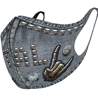 Image of Spiral Thrash Metal Face Mask L Black