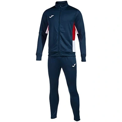 Image of Joma Men&#039;s Danube Ii Tracksuit, Navy Blue, Red, White, S