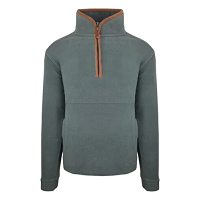 Image of Hazy Blue Hamilton Mens Half Zip Fleece Sweater Long Sleeve Warm Soft Winter Jacket (S, Gun Metal)