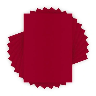 Image of Craft Perfect Classic Card Cherry Red Weave Textured A4 216gsm Pack of 100 Sheets