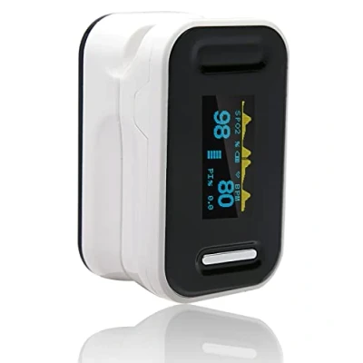 Image of SPo2 Monitor, Pulse Oximeter UK adhere to NHS Guidance, Heart Blood Oxygen Fingertip Levels, All Age Group, Includes Lanyard, Manual &amp; Batteries