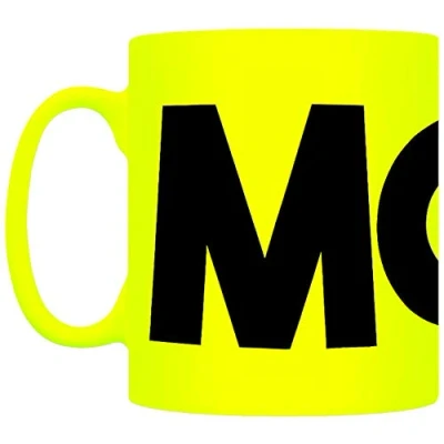 Image of Grindstore Yuk! MOIST Neon Yellow Tea or Coffee Mug