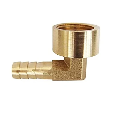 Image of HATOOLHA® Brass Barb Hose Fitting, Elbow Pipe Connector 8mm Barbed to 1/8&quot; BSP Female Thread 90 Degree Adapter