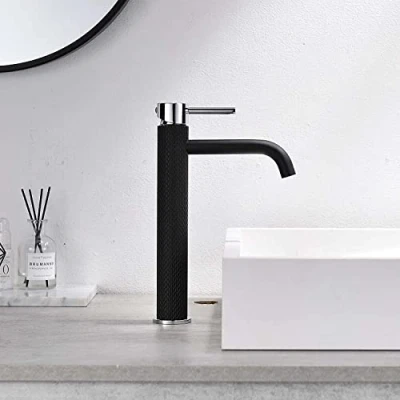 Image of TIMACO Black tap bathroom washbasin mixer