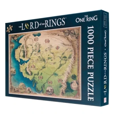 Image of Thames &amp; Kosmos The Lord of Rings One Ring: Map Eriador Jigsaw Puzzle, 1000 Piece Puzzle for Adults and Kids, Stunning Art Visuals, Age 7+, Multicolour,