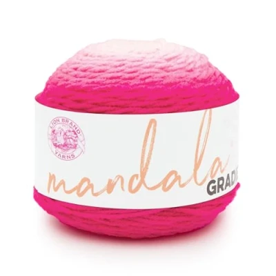 Image of Lion Brand Yarn Mandala Gradient, Multicolor for Knitting, Crochet and Crafting, Hot Pink, 1 Pack