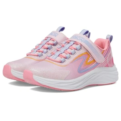 Image of Skechers Girls Trainers, Light Pink Sparkle Mesh/Multi Trim, 2 UK