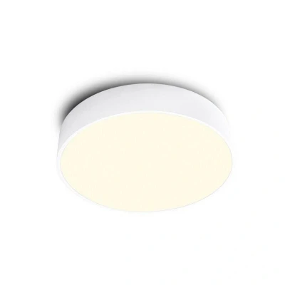 Image of Fusion Flush Ceiling Light 60cm Round, 50W LED, 3000K, 3500lm, White