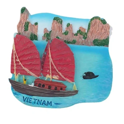 Image of 3D Halong Bay Vietnam fridge magnet souvenir gift,Home &amp; kitchen decoration magnetic sticker refrigerator collection