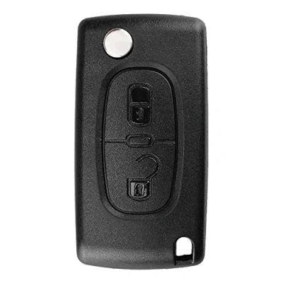Image of 2 Buttons Car Key Fob Cases Replacement for Citroen C2 C3 C4 C5 C6 C8 Peugeot 107 207 307 307S 308 407 607,Auto Flip Remote Control Shell (0536)