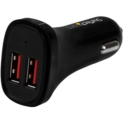 Image of StarTech.com Dual Port USB Car Charger 24W/4.8A Black