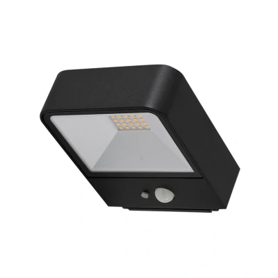 Image of Lucande LED outdoor wall lamp Dava, height 5 cm, sensor