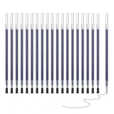 Image of M&amp;G Gel Pen Refills 0.5mm Fine Point, 20 Pack Quick Drying Smooth Dark Blue Ink Replace for Retractable Click, Office Study Classroom Supplies, 5.1&quot;
