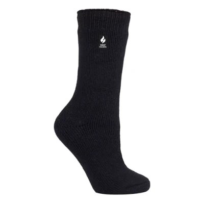 Image of HEAT HOLDERS Ladies Original Thermal Socks Size 4 8 Uk, 37 42 eur (Black)