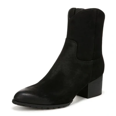 Image of Vionic Women&#039;s Bishop Cowboy Boots, Black Waxy Suede, 6.5 UK
