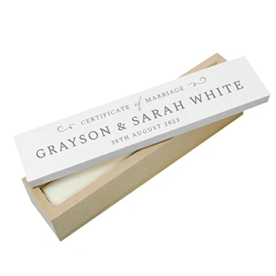 Image of CalEli Gifts Wedding Certificate Holder. Personalised Holder