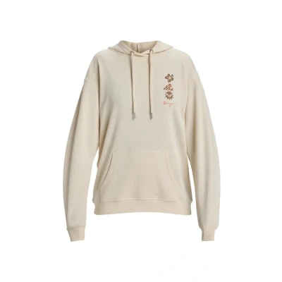 Image of Roxy Fleece sweater SURF STOKED HOODIE TERRY ART Young Womens Beige S
