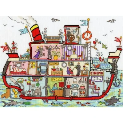 Image of Bothy Threads Cross Stitch Kit Cut Thru&#039; Cruise Ship