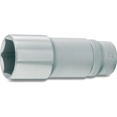 Image of HAZET 880LG 16 60 mm 6 Point Traction Profile Socket Chrome Plated/Polished