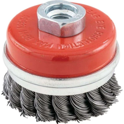 Image of York 75 X 22MM Twist Knot Cup Brush 50 SWG Plain Bore