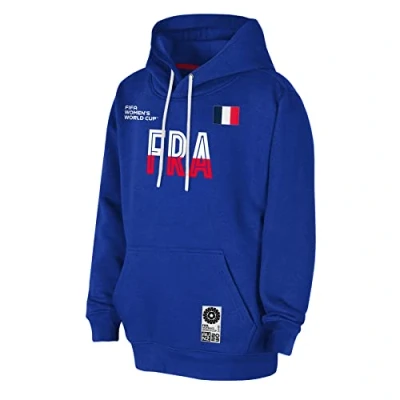 Image of Official 2023 Women&#039;s Football World Cup Adult Team Hoodie, France, Blue, Medium