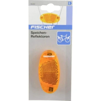 Image of Fischer Unisex Bicycle Reflector 85400 Orange, Yellow, One Size EU