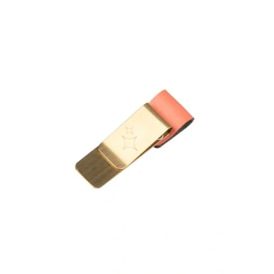 Image of Kokonote Pen Holder Clip Coral Spice For Notebook, Planner, Diary Faux Leather 2.8 x 1 inches / 7 2.5 cm Clip, Loop, Pencil