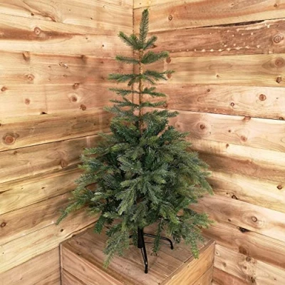 Image of Everlands 120cm (4ft) Green Grandis Fir Real Look Christmas Tree with 575 Tips