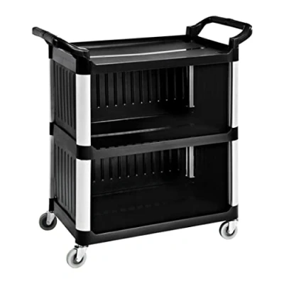 Image of Stalwart DA GX032DM Professional Cabinet Utility/Cleaning Trolley Multi Purpose 3 Tier 1020x500x960mm