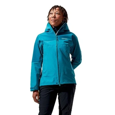 Image of Berghaus Women&#039;s Highland Storm 3L Waterproof Jacket, Jungle Jewel/Deep Ocean, 20