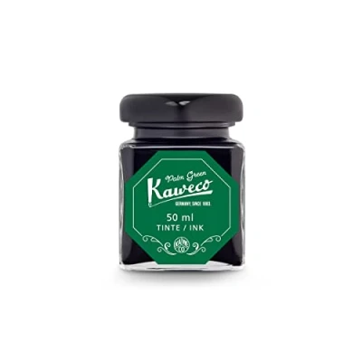 Image of Kaweco Ink in Glass Palm Green Colour, Water Soluble, Vegan, 50 ml Capacity, 10002193