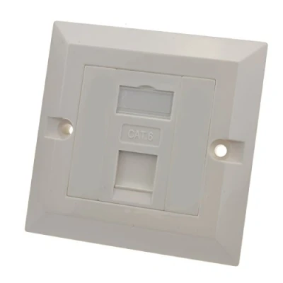 Image of kenable RJ45 Face Plate Wall Sockets Cat6 Single 1 Port with Keystones Jacks