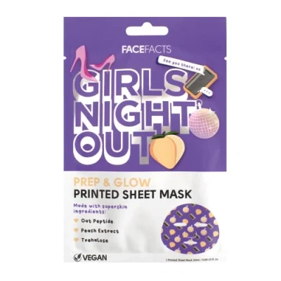 Image of Face Facts Girls Night Out Glowing Printed Sheet Mask
