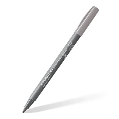 Image of STAEDTLER 375 840 Pigment Arts Calligraphy Pen Warm Grey Light (Box of 10)