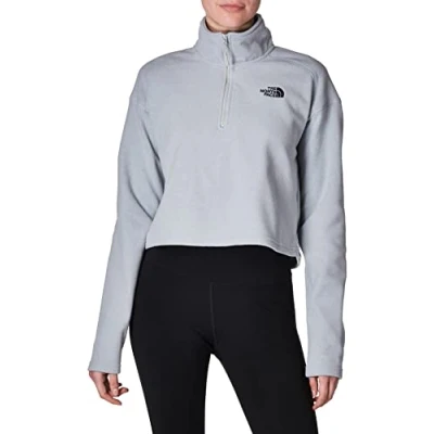 Image of THE NORTH FACE Women&#039;s Glacier Cropped Sweatshirt, TNF Light Grey Heather, XL