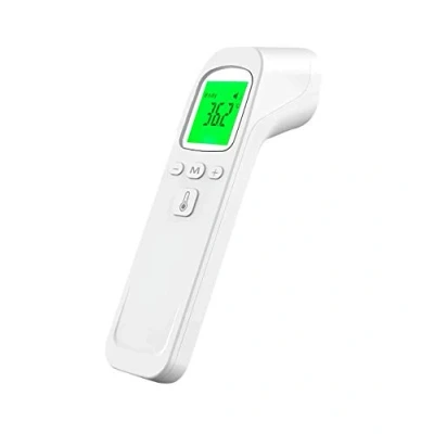 Image of Infrared Thermometer for Adults and Children, with Front Object Mode, Non Contact LCD Display, Memory Function, Coloured Alarm.