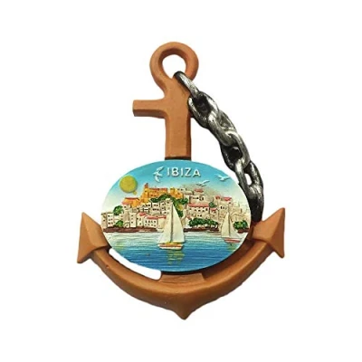 Image of 3D Anchor Ibiza Spain Refrigerator Fridge Magnet Tourist Souvenirs Handmade Resin Craft Magnetic Stickers Home Kitchen Decoration Travel Gift