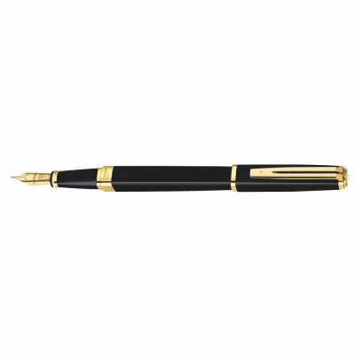 Image of Waterman Hémisphère Ballpoint Pen Metal &amp; Green Lacquer with Palladium Trim Medium Point Blue Ink Gift Box