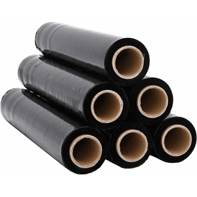 Image of vidaXL Stretch Film 6 pcs Black 30 μm 50 cm x 300 m