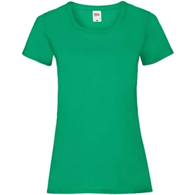 Image of FRUIT OF THE LOOM Women&#039;s Valueweight Short Sleeve T Shirt, Kelly Green, S UK