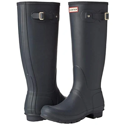 Image of Hunter Womens Original Tall Gloss Rain Boots Black 5