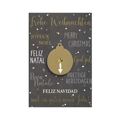 Image of bsb Greeting Card Christmas &quot;Frohe Weihnachten&quot; in Various Languages The with Twist.