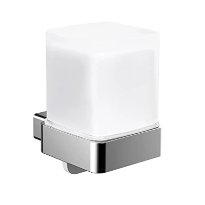 Image of Emco Loft 052100103 Dispenser Frosted Crystal Glass Capacity 155 ml for Liquid Soaps, Die cast zinc, Chrome, Normal
