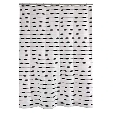 Image of RIDDER Shower Curtain, Polyester, Black, 180x200 cm