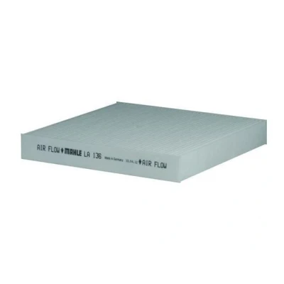 Image of 52485325, 7701048748, 7701206528 Pollen Filter MAHLE ORIGINAL LA 136 Particulate 210,0mm 208mm 29,5mm RENAULT: LAGUNA 2, 2 Grandtour