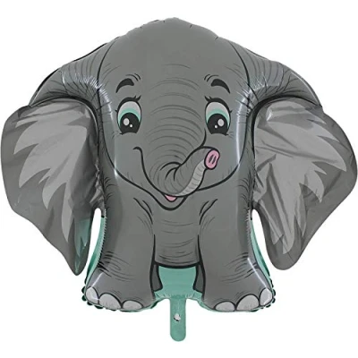 Image of Toyland® 101cm (40&quot;) Grey Elephant Character Foil Kids Party Balloon Decorations