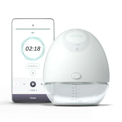Image of Elvie Breast Pump Single Electric (21mm/24mm Nipple Shields) Hands Free Tubeless Wearable