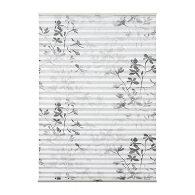 Image of GARDINIA Bella Pleated Blind, No Drilling Required, Opaque, Translucent, Easy to Shorten in Width, White, 80 x 130 cm (W H)