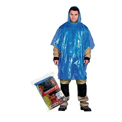 Image of Reis PONCHO F_N Protective Rainproof Poncho, Blue, Uni Size, Pack of 20