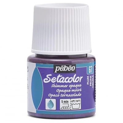 Image of Pebeo Setacolor Opaque Fabric Paint 45 Milliliter Bottle, Shimmer Plum,Shimmer Plum